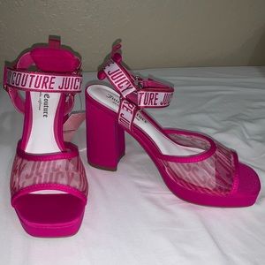 Juicy Couture hot pink platform heel size 9